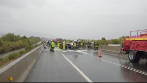 Grave accidente en Panquehue: Una persona muerta y otra lesionada deja choque frontal en autopista
