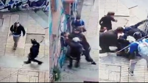 Video muestra violento asalto en escalera de Valparaíso: Víctima fue apuñalada y golpeada por cinco delincuentes