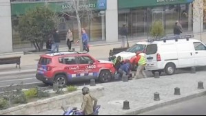 Video muestra frenética detención en Las Condes: Conductor de furgón había entrado a robar a edificio