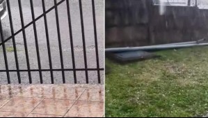 Videos muestran caída de granizos en Pucón