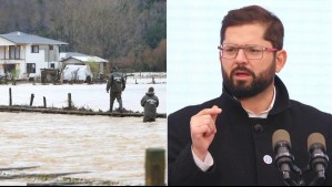 Presidente Boric por intensas lluvias en la zona sur: 'Vamos a enfrentarlo como Chile está acostumbrado'