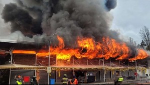 Enorme incendio en Illapel: Mercado Plaza de Abastos fue totalmente consumido por el fuego