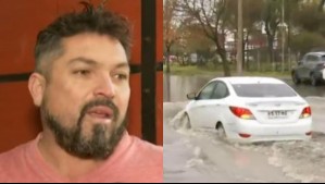 Insólito: Auto avanzó a toda velocidad por calle cerrada e hizo entrar más agua a casa de vecino inundada en Lo Espejo