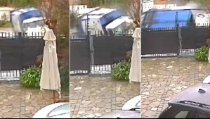 Impresionante video muestra momento exacto en que un camión de basura choca contra dos autos en Las Condes