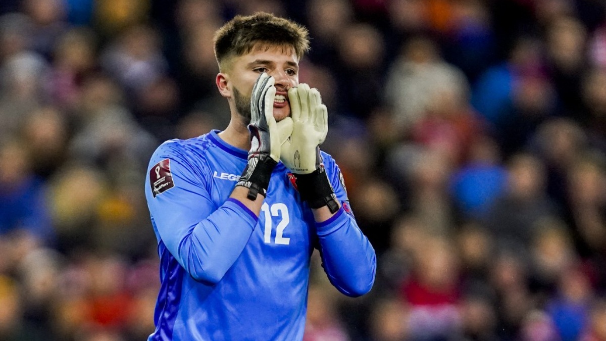 Matija Sarkic durante su participación en el mundial de Qatar 2022