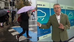 Lluvia de este viernes: Jaime Leyton pronostica que caerían 60 milímetros en Santiago y más de 100 de Viña del Mar