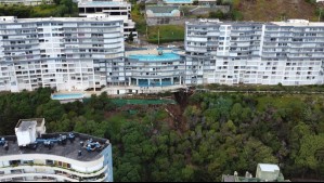 Senapred entrega información por socavón en Reñaca: 'Obras evitaron que se siga horadando el terreno'