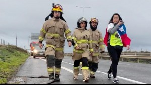 Madre que camina hace 18 días de Valdivia a Santiago ha reunido apenas $23 millones de $1.200 para su hijo con cáncer