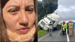 'Fue algo terrible': Madre que camina de Valdivia a Santiago por su hijo estuvo a punto de verse envuelta en accidente