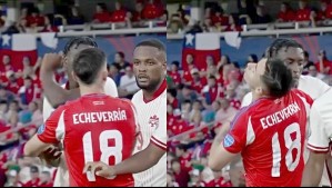 La polémica del partido: El codazo de jugador canadiense a Rodrigo Echeverría que no cobró el árbitro Wilmar Roldán