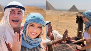 'Que nuestro amor sea eterno': Bruno Zaretti sorprendió a su pareja con una romántica propuesta de matrimonio en Egipto