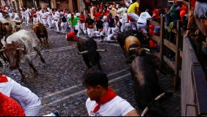 Seis heridos en el primer encierro de toros de San Fermín en España