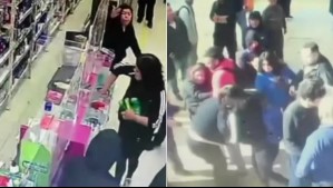 Cámaras registran violento 'turbazo' en perfumería de Valparaíso: Entre ocho a diez personas participaron del asalto
