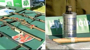 Carabineros muestra armamentos y artefactos explosivos allanados en la RM: Fiscalía explicó detalles del operativo