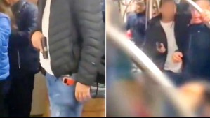 Metro de Santiago se refiere a video viral de hombre armado en un tren: Se enfrascó en discusión con estudiantes