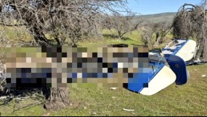Accidente aéreo en Tiltil deja una persona fallecida: Avioneta capotó en cercanías de la Ruta 5 Norte