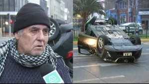 'Se pasó la luz roja': Taxista detalla colisión con vehículo manejado por sujeto en estado de ebriedad que acabó volcado