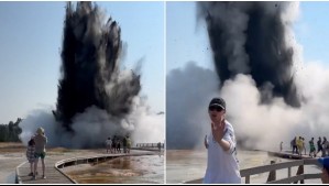 '¡Corran, corran!': Video muestra momento exacto de fuerte explosión en Parque Yellowstone