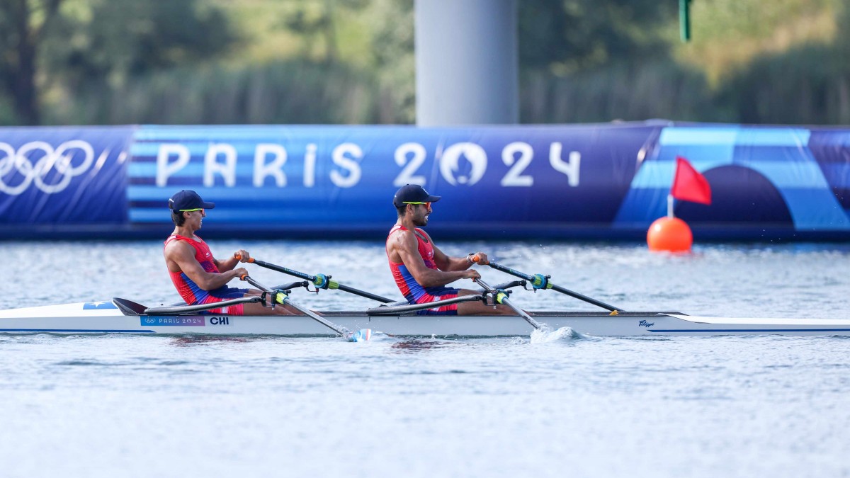Eber Sanhueza y César Abaroa quedan fuera de las semifinales de remo en París 2024.