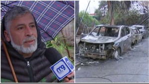 'Veíamos explosiones cada cinco minutos': El dramático relato de vecino tras caída de árbol e incendio de tres vehículos