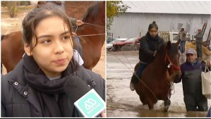 Video muestra a estudiante cruzando el río a caballo para llegar a clases en Concepción: 'No me las suspendieron'