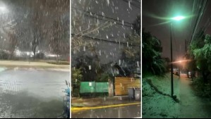 Cae nieve en comunas de Santiago: Revisa los videos de las zonas en que se registraron nevadas