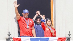 Presidente Boric recibe en La Moneda a los medallistas olímpicos Francisca Crovetto y Yasmani Acosta