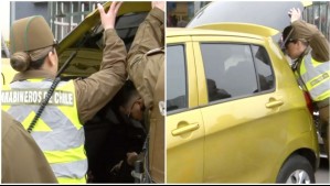 Se escondió en el terminal de buses: Conductor abandonó un auto en plena Alameda para evitar ser fiscalizado