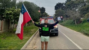 Padre que camina desde Arica a Santiago por su hijo Dante ahora recorrerá el sur: Lleva solo un 25% de la meta