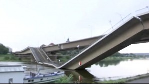 Video muestra derrumbe de un puente en Alemania