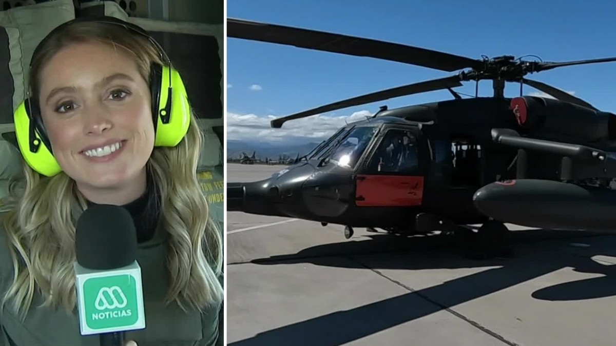 Periodista de Meganoticias fue parte de la Parada Militar a bordo de un 'Black Hawk' de la FACh