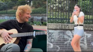 '¿Alguna petición?': Ed Sheeran le dedica una canción a una joven que corría por las calles de Londres