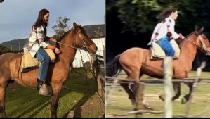 Igualita a 'La Quintrala': Kel Calderón se luce montando a caballo en su descanso diechiochero