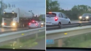 Peligrosa acción en la Ruta 5 Sur: Video muestra a conductor en contra del tránsito en plena carretera