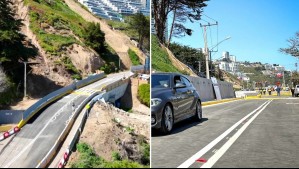 Reabren camino costero que une Viña del Mar y Concón tras permanecer más de un año cerrado por socavones