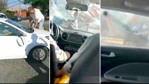 Video muestra ataque de un taxista y su hijo a grupo de fiscalizadores en Conchalí: Agresor terminó atropellado