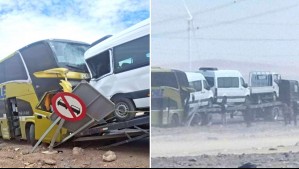 Al menos siete heridos deja grave accidente entre un bus y un camión en Ruta 5 Norte a la altura de Taltal