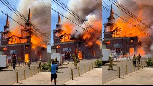 Voraz incendio consume monumento histórico Iglesia de San Francisco en Iquique