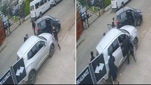 Video muestra violento abordazo en Maipú: Accionar de los vecinos impidió que cinco sujetos armados robaran un auto