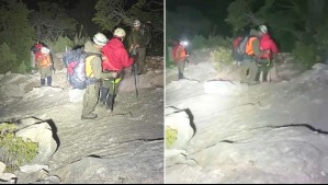 Rescatan a montañista que sufrió grave caída a metros de la cumbre del Cerro Peine en Altos de Lircay