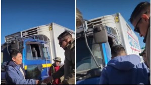 Video muestra a camioneros ofreciendo 100 dólares a Carabineros para evitar control vehicular: No tenían licencia