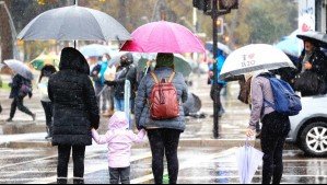 Lluvia en la zona centro, incluido Santiago: Revisa el pronóstico de precipitaciones y viento para el miércoles