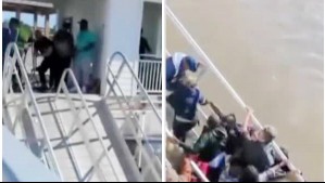 Impactante video muestra a personas nadando tras derrumbe de pasarela de ferry en Georgia