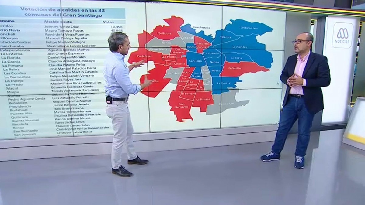 Así quedó el mapa electoral en la Región Metropolitana tras las