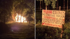 Investigan presunto doble atentado incendiario en Victoria: Se encontraron lienzos alusivos a la causa mapuche