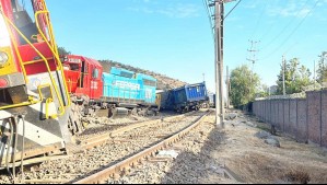 Tren de carga se descarrila en la comuna de Quilicura