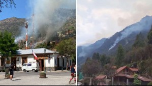 Incendio forestal afecta a San José de Maipo: Declaran Alerta Roja por amenaza a infraestructuras