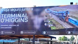 Indignación causó publicidad del Terminal de Buses O'Higgins que alude a fatal choque de trenes