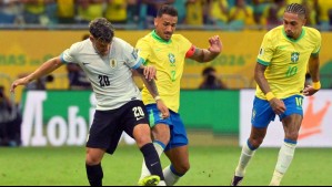 Uruguay empata como visitante ante Brasil y escala al segundo lugar de la tabla de posiciones