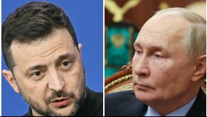 Presidente Zelensky (Ucrania) / Presidente Putin (Rusia).